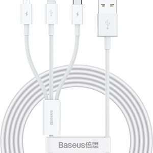 Kabëll karikimi Baseus 3në1 M+L+C 3.5A