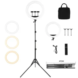 Drite LED Soft Ring Light HQ-21N | Me 3 Mbajtese Telefoni