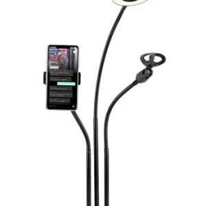 Selfie Ring Light me Mbajtëse telefoni dhe Mbajtëse mikrofoni | 3 ne 1 per transmetime live ( Web Broadcast )